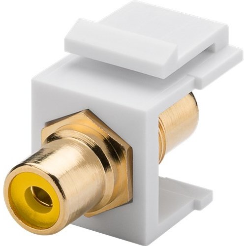 Keystone Modul Cinch/RCA<br>2x Cinch-Buchse, Gelb, vergoldet