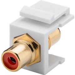 Keystone Modul Cinch/RCA<br>2x Cinch-Buchse, Rot, vergoldet