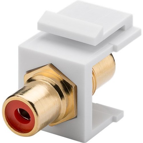 Keystone Modul Cinch/RCA<br>2x Cinch-Buchse, Rot, vergoldet