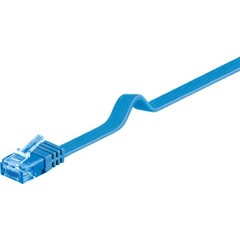 CAT 6a Flach-Patchkabel, U/UTP, Blau<br>Kupfermaterial 5M