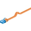 CAT 6a Flach-Patchkabel, U/UTP, Orange<br>Kupfermaterial 1M