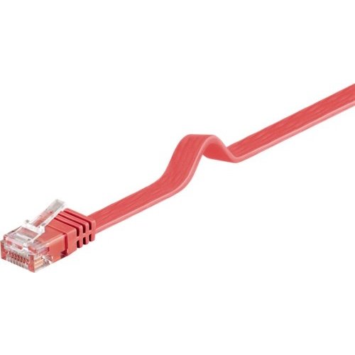 CAT 6 Flach-Patchkabel, U/UTP, Rot<br>Kupfermaterial 3M