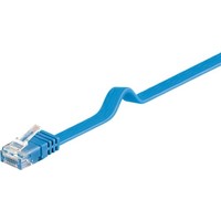 CAT 6 Flach-Patchkabel, U/UTP, Blau<br>Kupfermaterial 1M