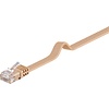 CAT 6 Flach-Patchkabel, U/UTP, Hellbraun<br>Kupfermaterial 5M