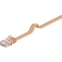 CAT 6 Flach-Patchkabel, U/UTP, Hellbraun<br>Kupfermaterial 20M