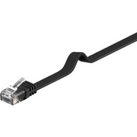 CAT 6 Flach-Patchkabel, U/UTP, Schwarz<br>Kupfermaterial 0.5M
