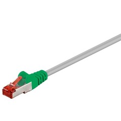 CAT 6 Crossover-Patchkabel, S/FTP (PiMF), Grau, Grün<br>LSZH halogenfrei, Kupfer 5M