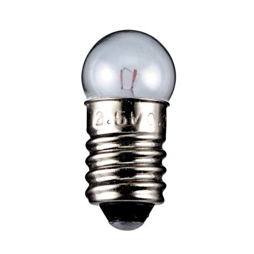 Taschenlampen-Kugel, 1,2 W<br>Sockel E10, 12 V (DC), 100 mA