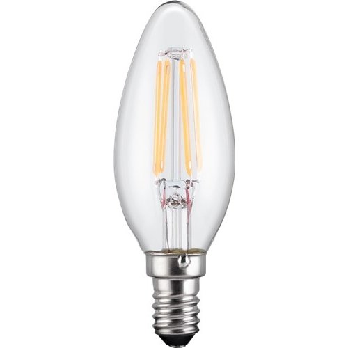 Filament-LED-Kerze, 4 W<br>Sockel E14, ersetzt 37 W, warm-weiß, nicht dimmbar