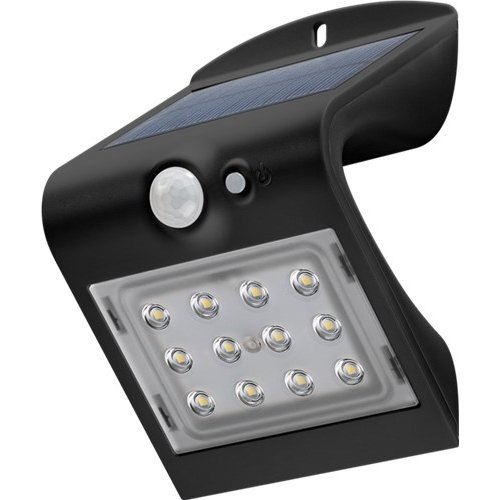 LED Solar-Wandleuchte mit Bewegungsmelder, 1,5 W<br>Lichtlösung für Hauseingänge, Carports & Treppen