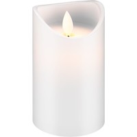 LED Echtwachs-Kerze weiß, 7,5x12,5 cm<br>wunderschöne und sichere Lichtlösung für viele Bereiche wie Haus und Loggia, Büros, Schulen oder Seniorenheime