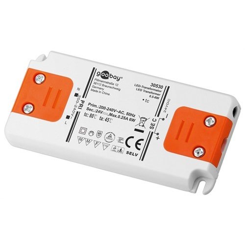 LED-Trafo 24 V (DC)/6 W<br>24 V DC für LEDs bis 6 W Gesamtlast