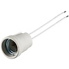 E27 Lampenfassung mit Zwillingslitze<br>max. 100 W/250 V (AC), 0,15 m Kabel, Keramik/Silikon
