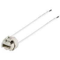 G9 Lampenfassung mit Zwillingslitze<br>max. 500 W/250 V (AC), 0,15 m Kabel, Keramik/Silikon