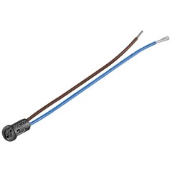 G4 Lampenfassung mit Zwillingslitze<br>max. 100 W/24 V (DC), 0,15 m Kabel, Kunststoff/Silikon