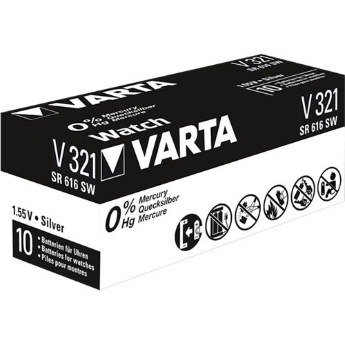 Varta SR616 (V321)<br>Silberoxid-Zink-Knopfzelle, 1,55 V Uhrenbatterie