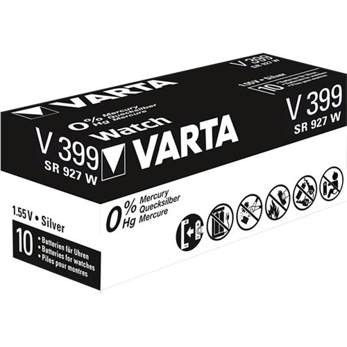 Varta SR57 (V399)<br>Silberoxid-Zink-Knopfzelle, 1,55 V Uhrenbatterie