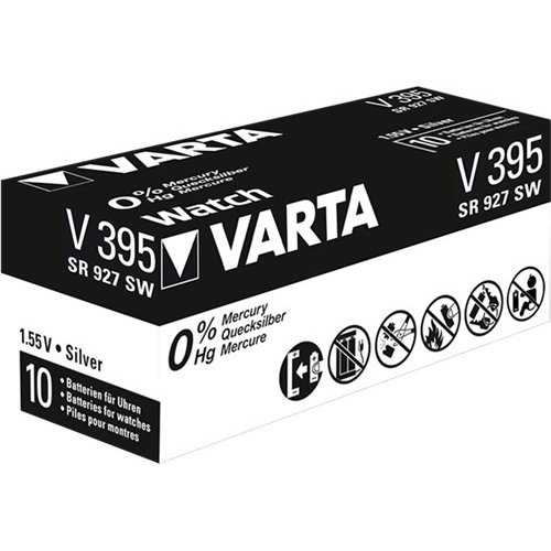 Varta SR57 (V395)<br>Silberoxid-Zink-Knopfzelle, 1,55 V Uhrenbatterie