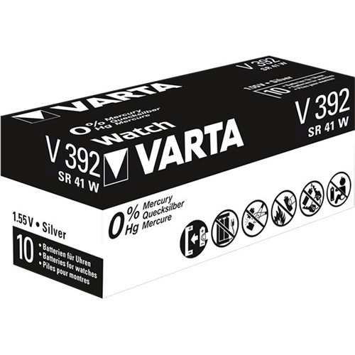 Varta SR41 (V392)<br>Silberoxid-Zink-Knopfzelle, 1,55 V Uhrenbatterie