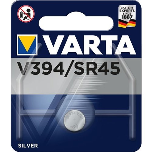 Varta SR45 (V394)<br>Silberoxid-Zink-Knopfzelle, 1,55 V Uhrenbatterie