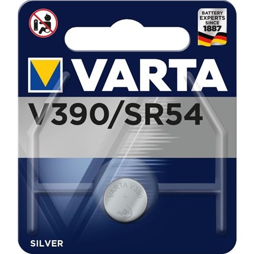 Varta SR54 (V390)<br>Silberoxid-Zink-Knopfzelle, 1,55 V Uhrenbatterie