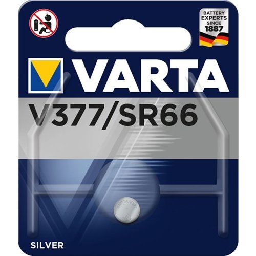 Varta SR66 (V377)<br>Silberoxid-Zink-Knopfzelle, 1,55 V Uhrenbatterie