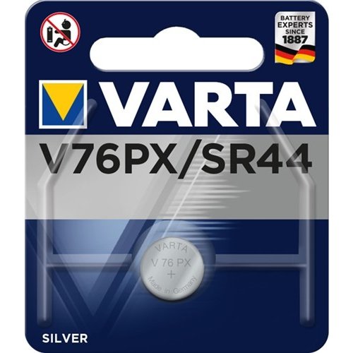 Varta SR44 (V76 PX)<br>Silberoxid-Zink-Knopfzelle, 1,55 V Uhrenbatterie