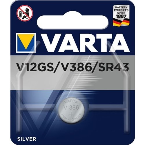 Varta SR43 (V12GS)<br>Silberoxid-Zink-Knopfzelle, 1,55 V Uhrenbatterie