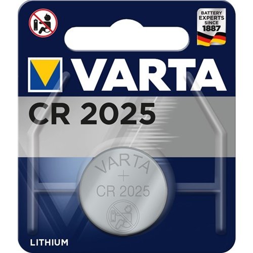 Varta CR2025 (6025)<br>Lithium-Knopfzelle, 3 V
