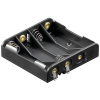 4x AAA (Micro) Batteriehalter<br>Lötfahne (U)