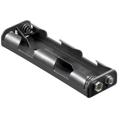 4x AA (Mignon) Batteriehalter<br>Druckknopf