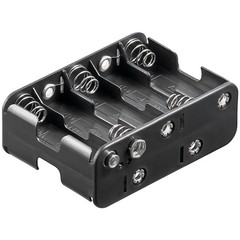 10x AA (Mignon) Batteriehalter<br>Druckknopf