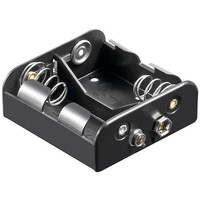 2x C (Baby) Batteriehalter<br>Druckknopf