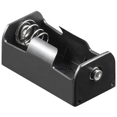 1x C (Baby) Batteriehalter<br>Druckknopf