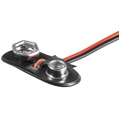 1x 9V Block Batteriehalter<br>lose Kabelenden
