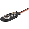 1x 9V Block Batteriehalter<br>lose Kabelenden