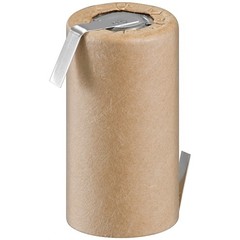 Sub-C, 1500 mAh, Lötfahne (Z)<br>Nickel-Metallhydrid Akku (NiMH), 1,2 V, Pappe, Lötfahne (Z)