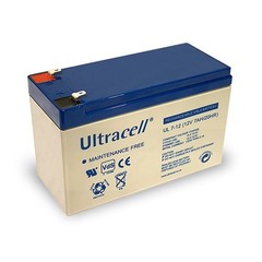 Ultracell Bleiakku 12 V, 7 Ah (UL7-12)<br>Faston (4,8 mm) Bleiakku, VdS