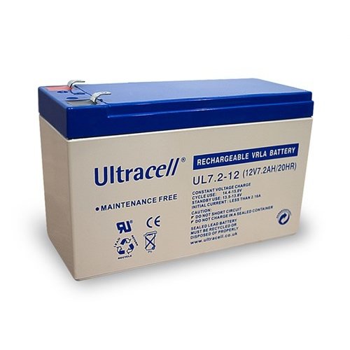 Ultracell Bleiakku 12 V, 7,2 Ah (UL7.2-12)<br>Faston (4,8 mm) Bleiakku