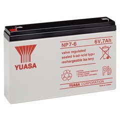 Yuasa Bleiakku 6 V, 7,0 Ah (NP7-6)<br>Faston (4,8 mm) Bleiakku