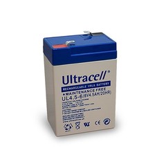 Ultracell Bleiakku 6 V, 4,5 Ah (UL4.5-6)<br>Faston (4,8 mm) Bleiakku
