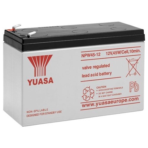 Yuasa Bleiakku 12 V, 8,5 Ah (NPW45-12)<br>Faston (6,35 mm) Bleiakku