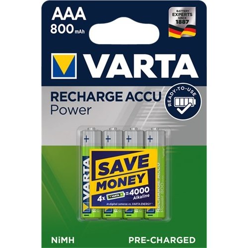 Varta AAA (Micro)/HR03 (56703) - 800 mAh<br>LSD-NiMH Akku (Ready-to-Use), 1,2 V
