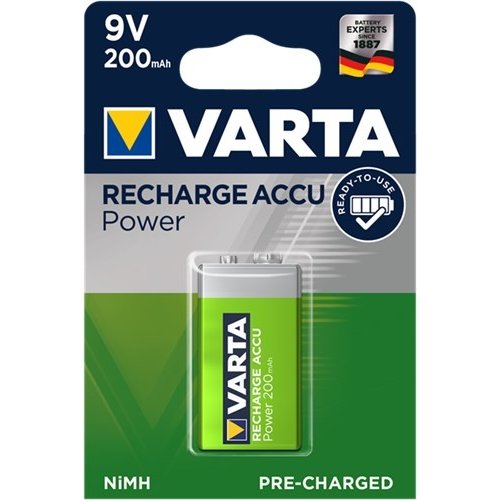 Varta 9V Block/6HR61 (56722) - 200 mAh<br>LSD-NiMH Akku (Ready-to-Use), 9 V