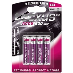 Tecxus AAA (Micro)/HR03 - 600 mAh<br>Nickel-Metallhydrid Akku (NiMH), 1,2 V