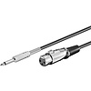 Mikrofonanschlusskabel<br>XLR-Buchse (3-Pin) > Klinke 6,35 mm Stecker (2-Pin, mono) 6M