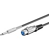 Mikrofonanschlusskabel<br>XLR-Buchse (3-Pin) > Klinke 6,35 mm Stecker (2-Pin, mono) 6M