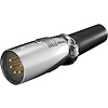 Mikrofonstecker, 5 Pin<br>mit vergoldeten Kontakten und geschraubter Zugentlastung