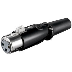 Mikrofonkupplung, 3 Pin<br>mit geschraubter Zugentlastung