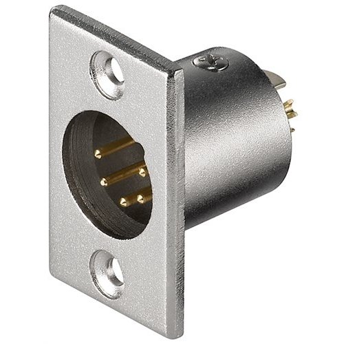 Mikrofon-Einbaustecker, 5 Pin<br>mit vergoldeten Kontakten